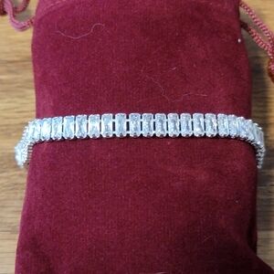 Sterling Silver 925 Cubic Zirconia Tennis Bracelet NWOT!